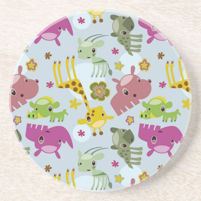 animal safari pattern coaster (Front)
