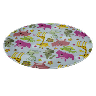 animal safari pattern cutting board