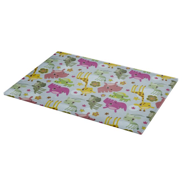 animal safari pattern cutting board (Corner)