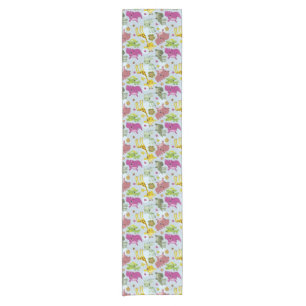 animal safari pattern short table runner