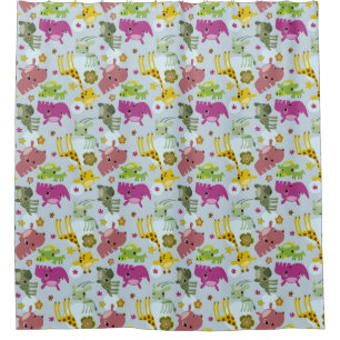 animal safari pattern shower curtain