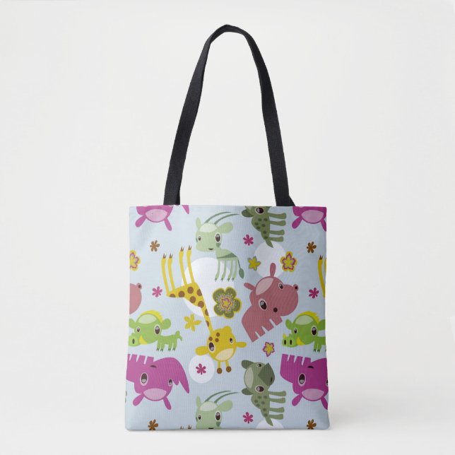 animal safari pattern tote bag (Front)