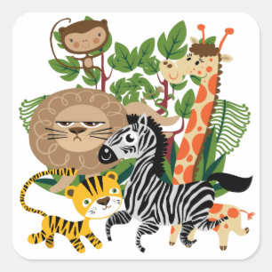Animal Safari Square Sticker