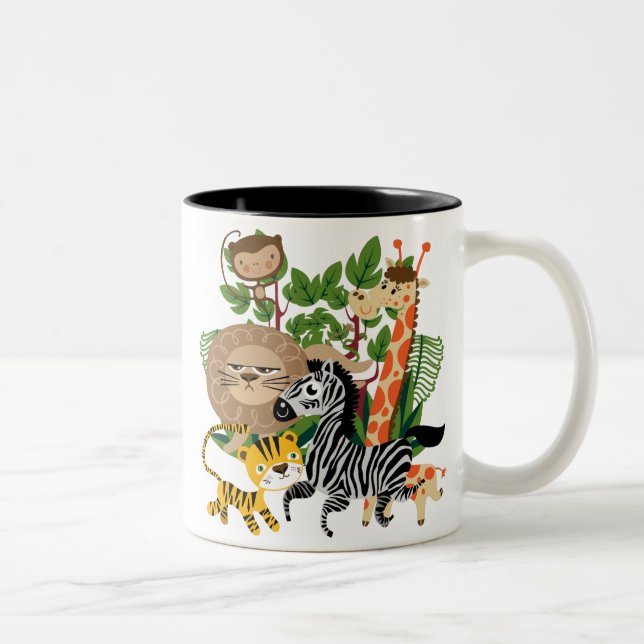 Animal Safari Two-Tone Coffee Mug (Right)