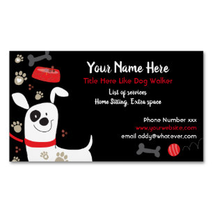 Animal Services Dog with Leash Business Card