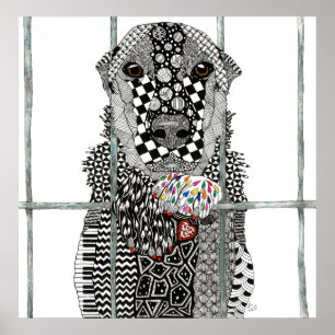 Animal Shelter Dog Poster  24"x 24"