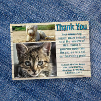 Animal Shelter Photo Template Thank You Cards