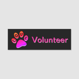 Animal Shelter Volunteer Name Tag