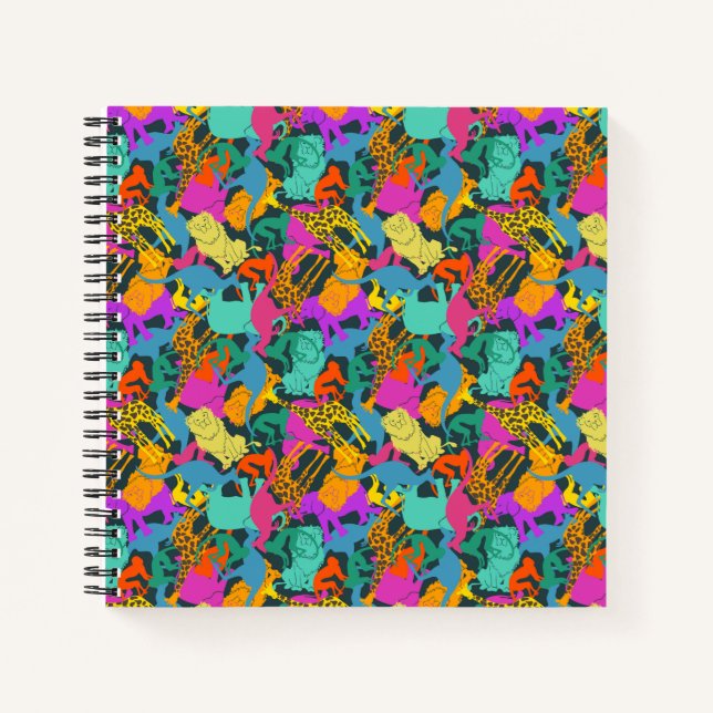 Animal Silhouettes Pattern Notebook (Front)