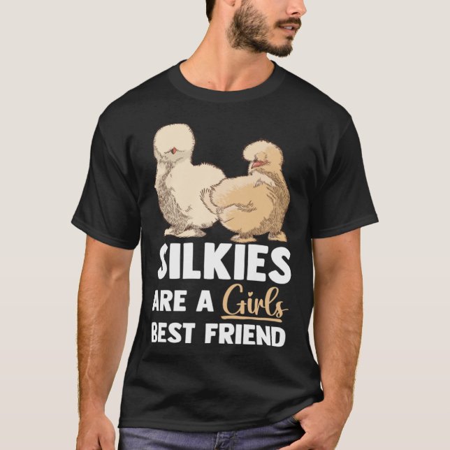Animal Silkie Chicken Mom Silky Chicken Farmer T-Shirt (Front)
