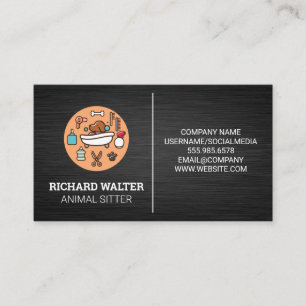 Animal Sitter   Care Taker Business Card