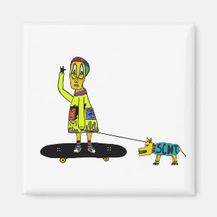 animal skateboards magnet