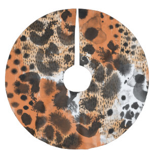Animal skin: creative leopard pattern. brushed polyester tree skirt