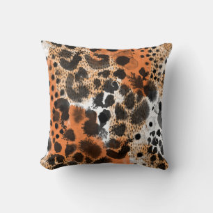 Animal skin: creative leopard pattern. cushion