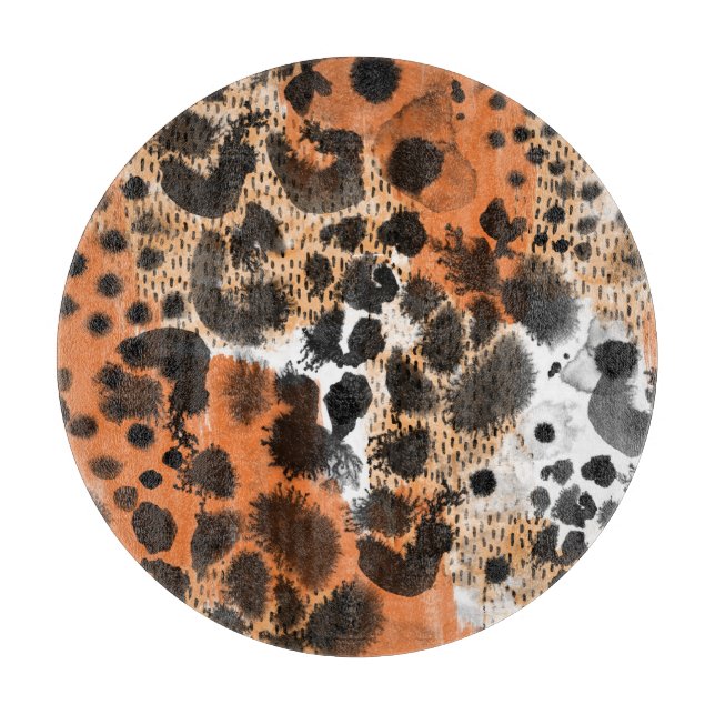 Animal skin: creative leopard pattern. cutting board (Front)