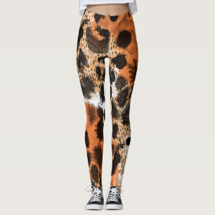 Animal skin: creative leopard pattern. leggings