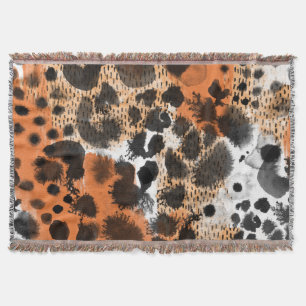 Animal skin: creative leopard pattern. throw blanket
