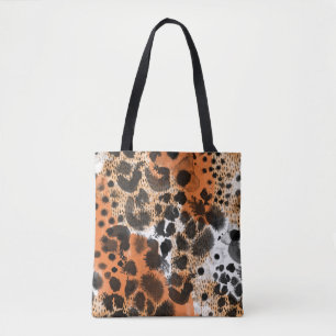 Animal skin: creative leopard pattern. tote bag