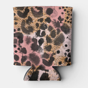 Animal skin: ink splatter pattern. can cooler