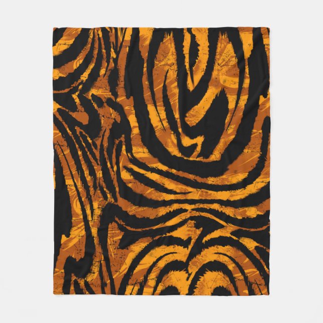 Animal Skin Pattern. The fabric Abstract with Tige Fleece Blanket (Front)