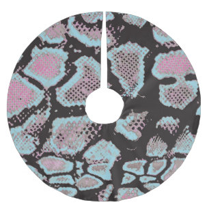 Animal skin pattern, vintage design. brushed polyester tree skirt