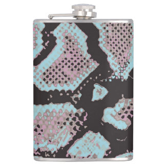Animal skin pattern, vintage design. hip flask