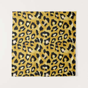 Animal Skin, Watercolor Leopard Seamless. Tapestry
