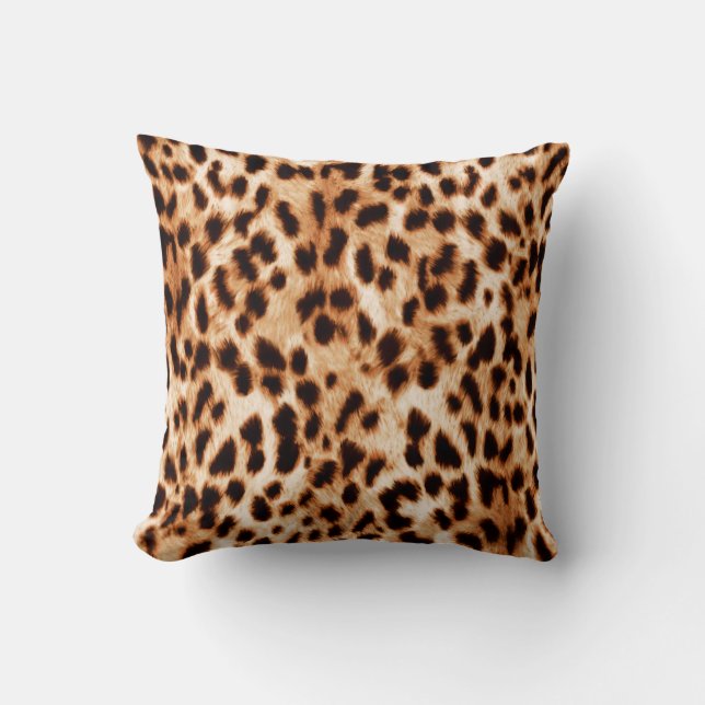Animal Skin: Watercolor Spotted Pattern. Cushion (Front)
