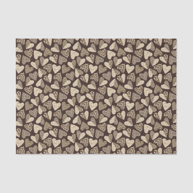 Animal skin with hearts tissue paper (Front)