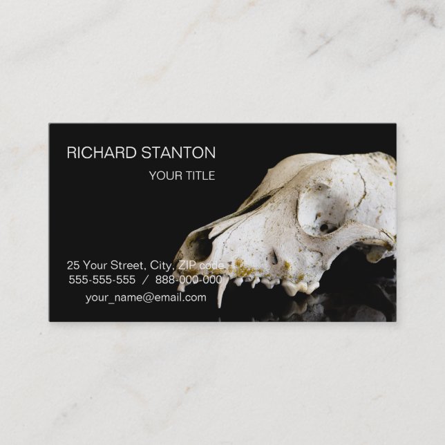 Animal skull business card (Front)
