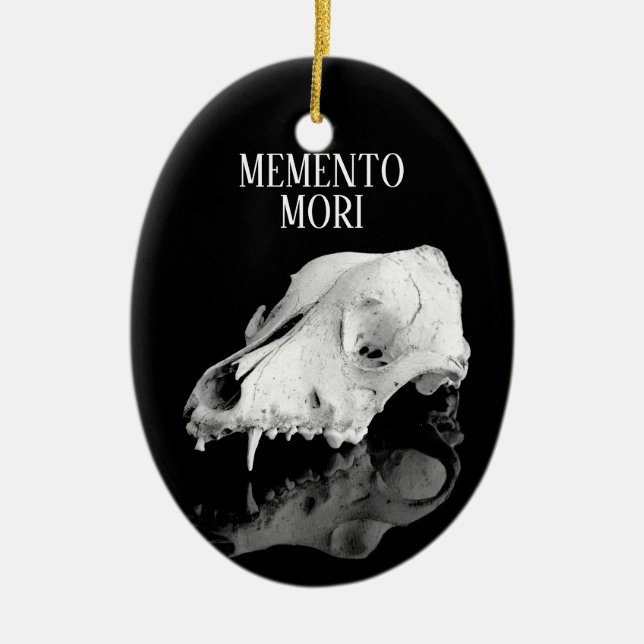 Animal skull ceramic tree decoration (Front)