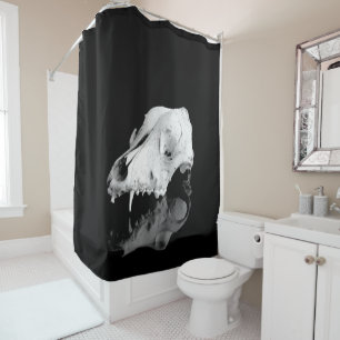 Animal skull shower curtain