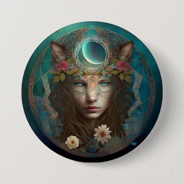Animal Spirit Mystical Fantasy Art 7.5 Cm Round Badge (Front)