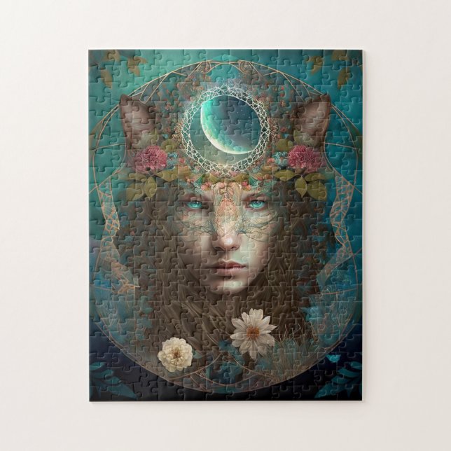 Animal Spirit Mystical Fantasy Art Jigsaw Puzzle (Vertical)
