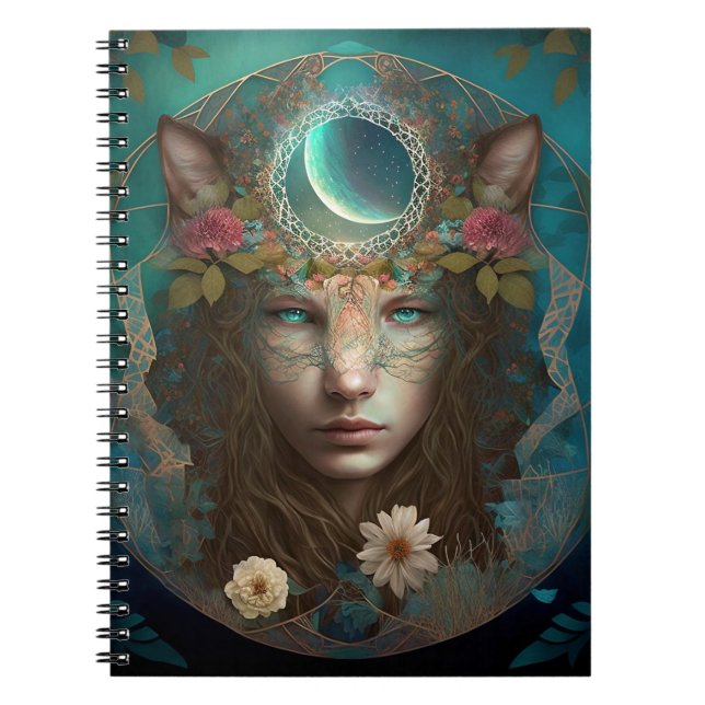 Animal Spirit Mystical Fantasy Art Notebook (Front)