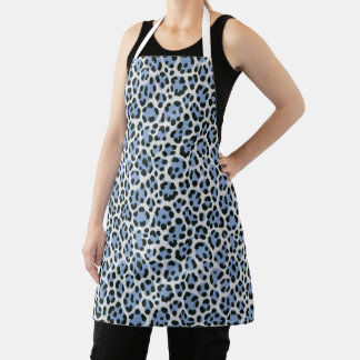 Animal spotted pattern with blue cyan spots apron