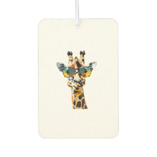 animal sunglasses giraffe with sunglasses   car air freshener