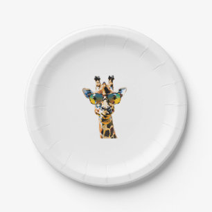 animal sunglasses giraffe with sunglasses paper plate