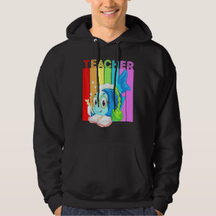 Animal Teacher Fish Reading Teaching Cute Teachers Hoodie