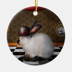 Animal - The Rabbit - Reverse version Ceramic Tree Decoration