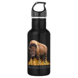 Animal Totem Spiritual, Bison, Buffalo Inspiration 532 Ml Water Bottle