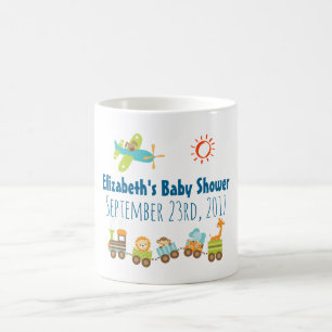 Animal Toy Train and Aeroplane Baby Shower Coffee Mug