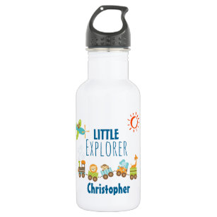 Animal Toy Train and Aeroplane Little Explorer 532 Ml Water Bottle