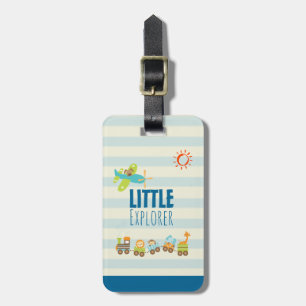 Animal Toy Train and Aeroplane Little Explorer Luggage Tag