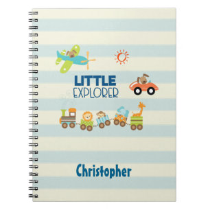Animal Toy Train Car and Aeroplane Little Explorer Notebook