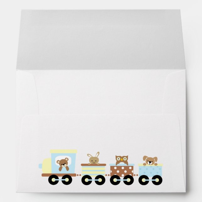 Animal Toy Train Envelopes (Back (Bottom))