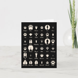 Animal Track S Common Animals And Wildlife Tracks  Card