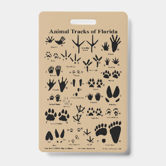 Animal Tracks of Florida ID Badge