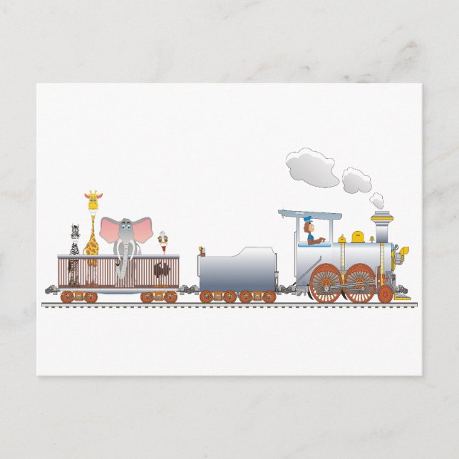 Animal Train Postcard (Front)