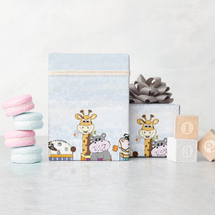Animal Train Wrapping Paper
